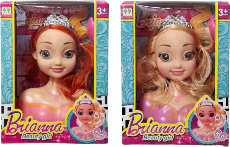 Cabeza de muñeca para peinar con cabello largo