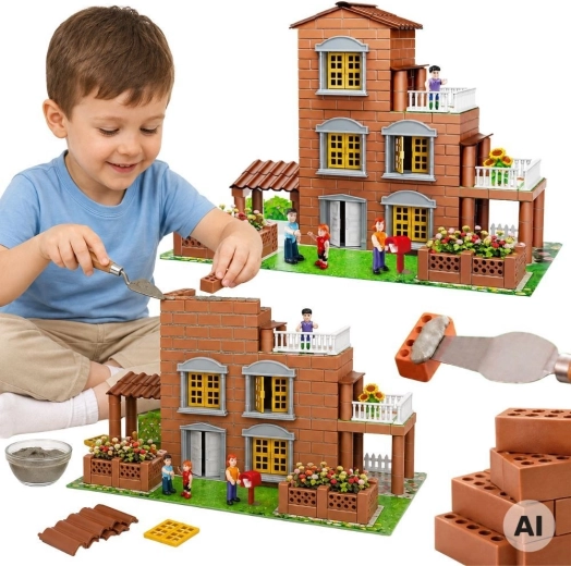 Woopie kit de construcción de villa de ladrillo pequeño arquitecto 454 piezas