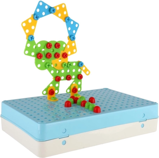 Piezas de colores y plantillas para modelos 2D y 3D