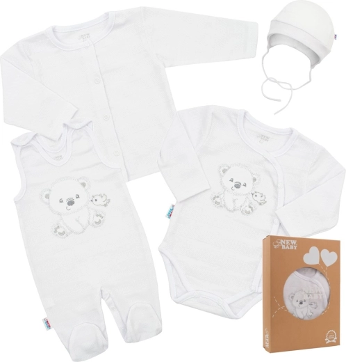 Conjunto para bebé para la maternidad New Baby Sweet Bear blanco 62 (3–6 meses)