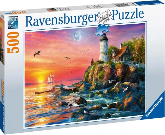 Puzzle Ravensburger Faro al atardecer 500 piezas