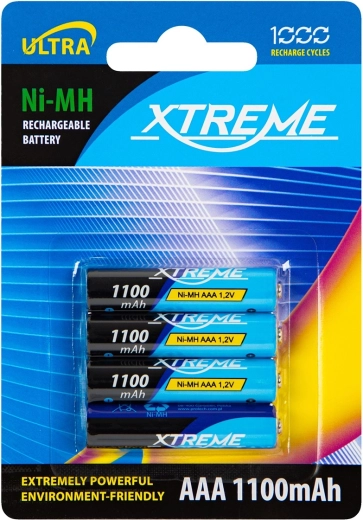 Baterías recargables AAA NiMH 1100 mAh XTREME - 4 uds