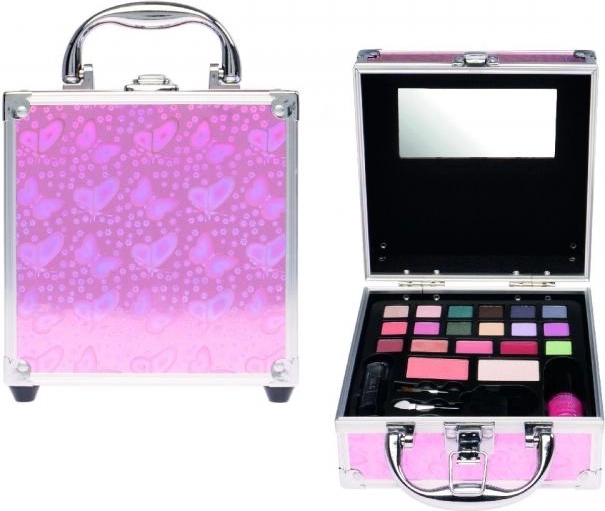 Neceser de cosmética con mariposas – pequeño set de maquillaje portátil para niñas