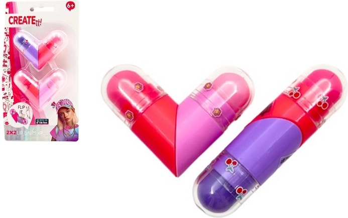 Create It! bálsamo labial con sabor en envase con forma de corazón