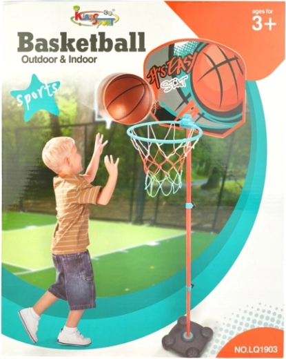 Canasta de baloncesto con soporte en caja
