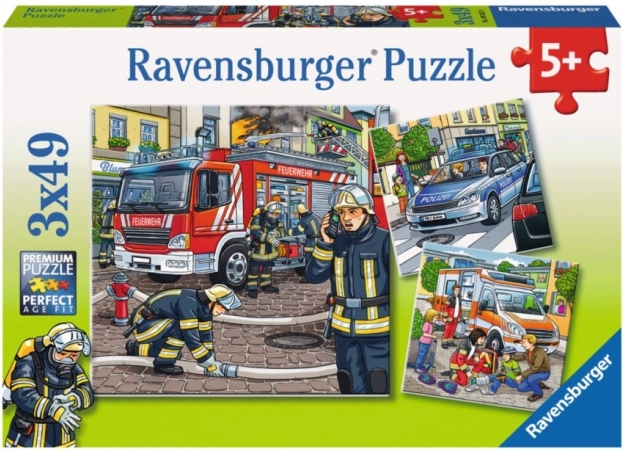 Puzzle Ravensburger Rescatistas 3×49 piezas