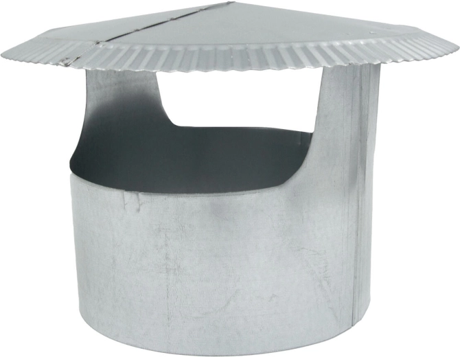 Sombrerete de chimenea de 180 mm en acero galvanizado