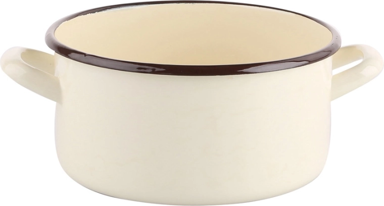 Cazo esmaltado Silesia 2,9 l, 20 cm, color crema