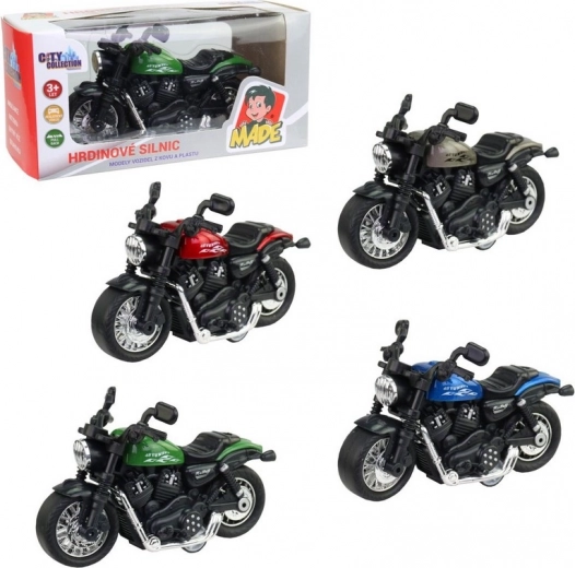 Moto metálica con retroceso 10,5 cm