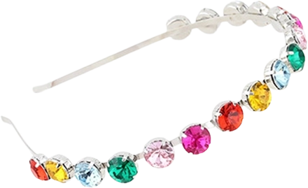 Diadema rosa con gemas para niñas
