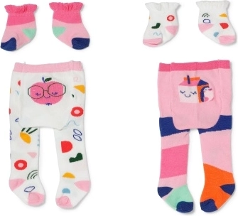 Leotardos y calcetines con estampados para muñecas BABY born 43 cm, 2 variantes