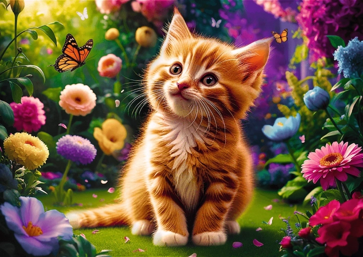 Puzle de 500 piezas del adorable gatito Trefl