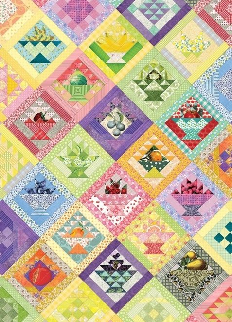 Puzzle cubierto con cestas de fruta 1000 piezas