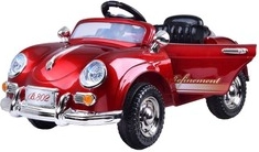 Elegante coche eléctrico retro con 2 motores 12 V y control remoto – Lacado