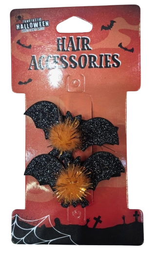 Horquillas para el pelo de Halloween murciélagos - 2 uds
