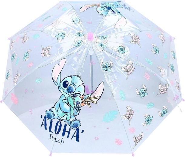 Paraguas infantil transparente Disney Stitch Rainy Days de 71 cm