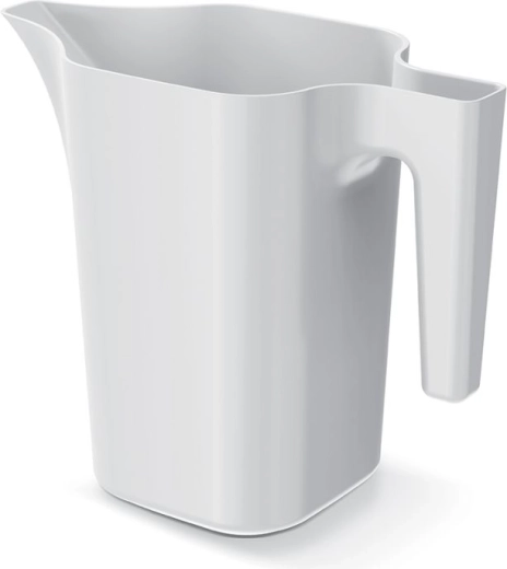 Regadera de plástico para riego 1,8 l blanca