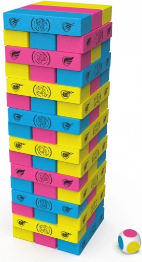 Torre de colores con dado para más tensión