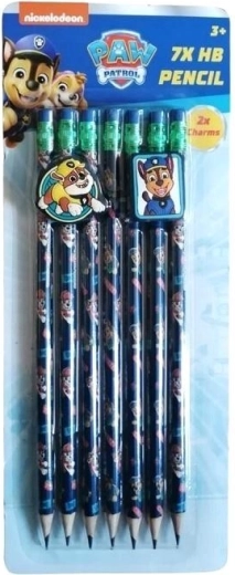 Set de lápices con goma y clips Patrulla Canina