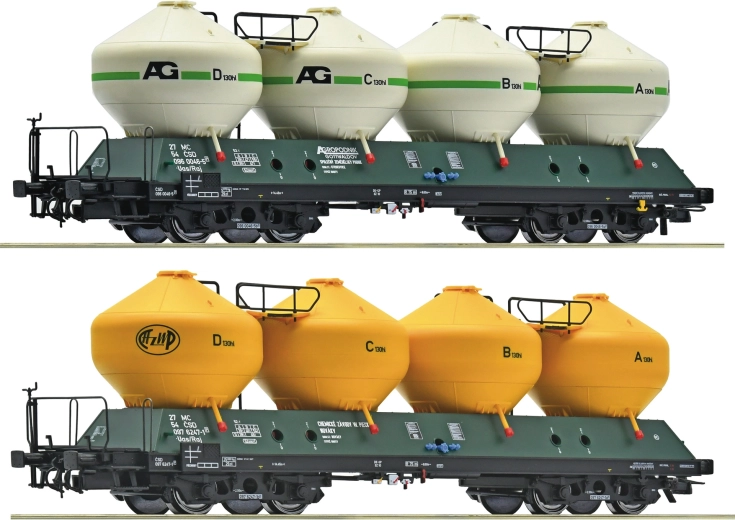 Roco set de 2 vagones silo Uacs 451.1 ČSD (H0)