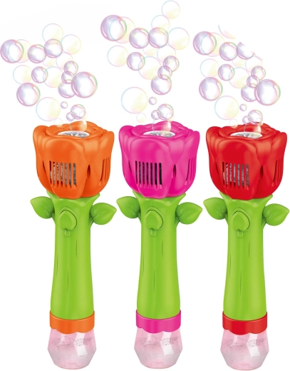 Pompas de jabón con forma de rosa y efectos luminosos, 100 ml - 1 unidad
