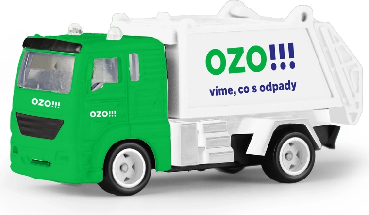 Coche de basura metálico OZO 7 cm