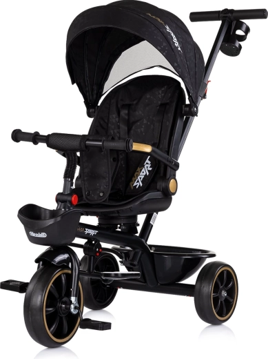 Triciclo infantil 2 en 1 con capota CHIPOLINO Max Sport Noir