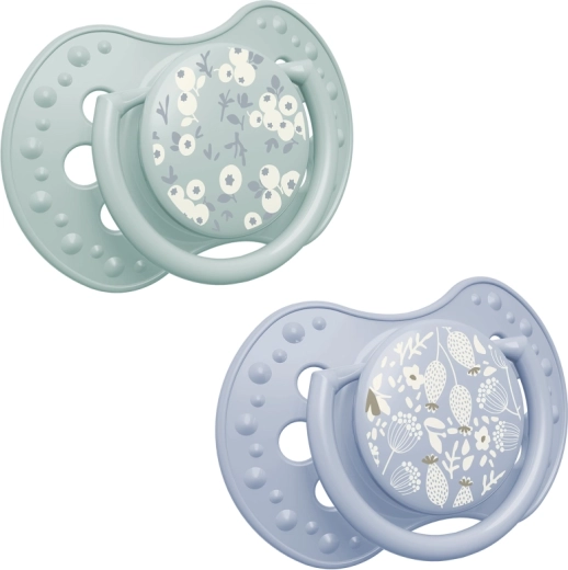 Chupete dinámico de silicona Lovi Blossom 0–6 meses, 2 uds. (para niños)