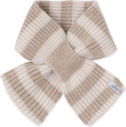 Bufanda infantil de merino Lodger Stripe beige