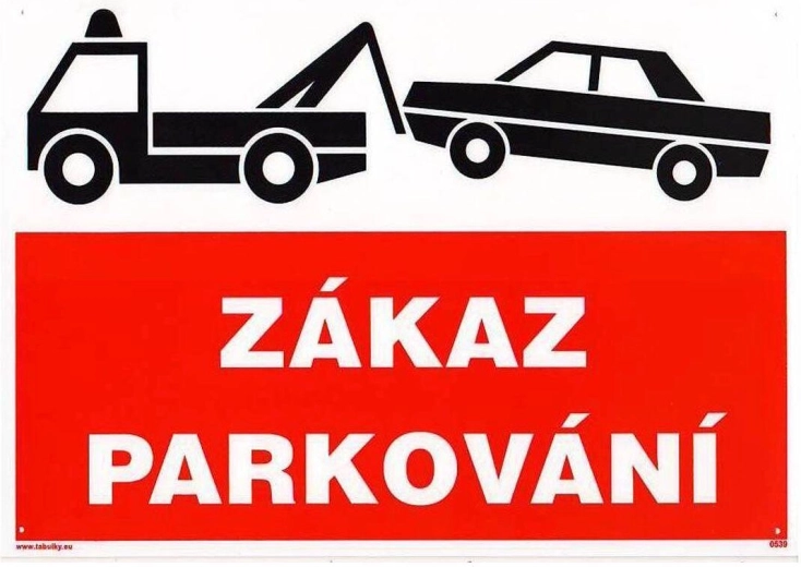 Cartel de prohibición de aparcamiento A4 plástico 210 × 297 mm