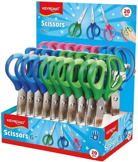 Tijeras escolares con empuñadura suave 15 cm