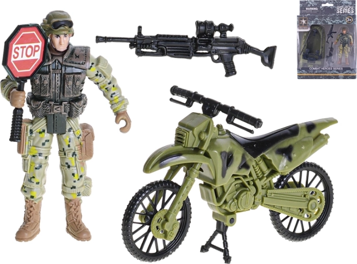 Figura de acción articulada de soldado de 10 cm con accesorios