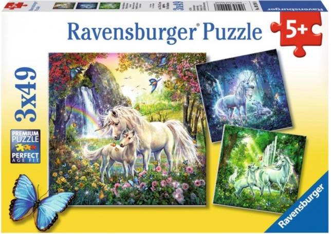 Puzzle Ravensburger hermosos unicornios 3×49 piezas