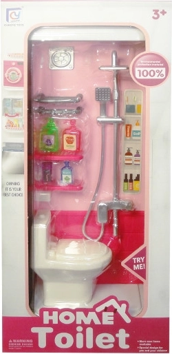 Muebles de baño con accesorios para muñecas