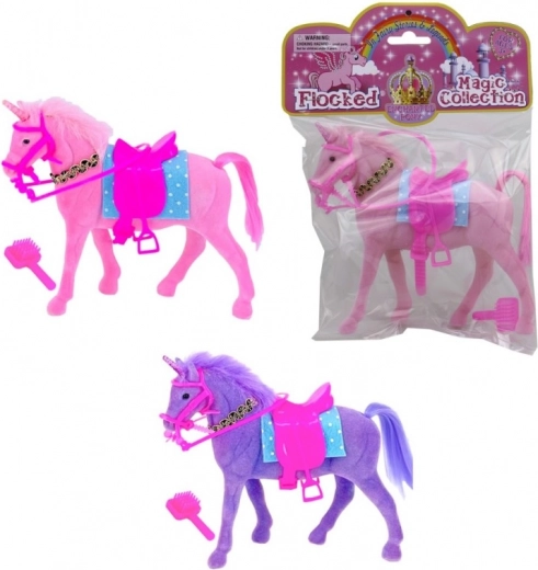 Caballo unicornio con accesorios