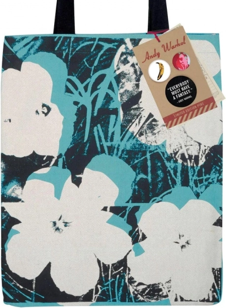 Bolsa de lona con flores Andy Warhol