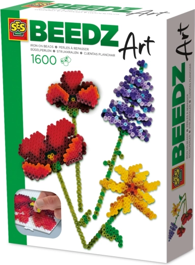 Cuentas para planchar SES Beedz Art – flores silvestres, 1600 uds.