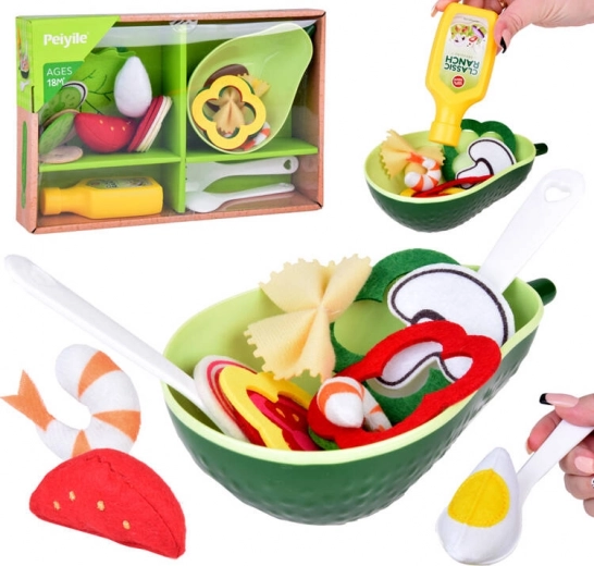 Set infantil para preparar ensalada de aguacate