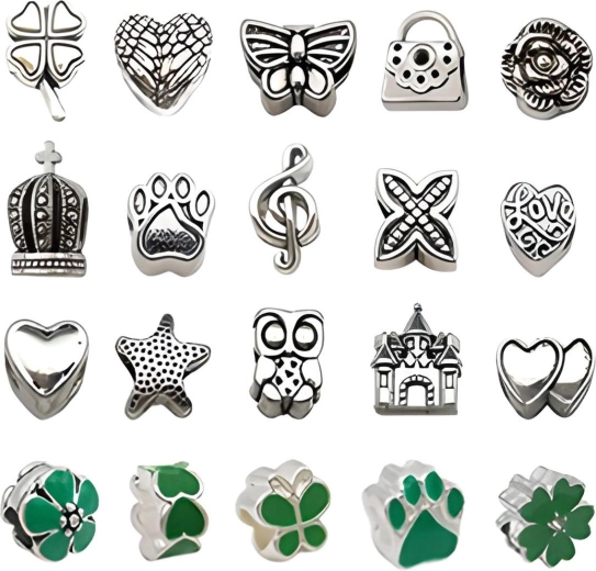 Charms y colgantes con motivos verdes