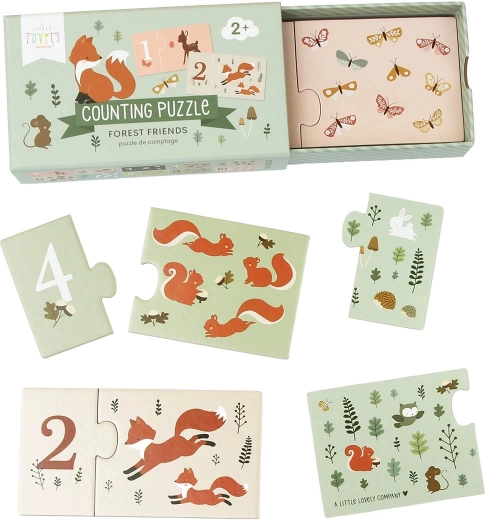 Puzzle de emparejamiento para contar – unicornios – Contar