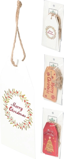 Etiquetas de regalo para regalos 6 × 12 cm, mix de motivos (10 uds)