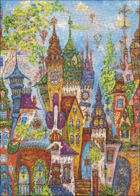 Puzzle HEYE Arcos rojos: Aldea mágica 1000 piezas