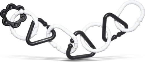 Cadena de plástico en blanco y negro para bebés – 8 formas