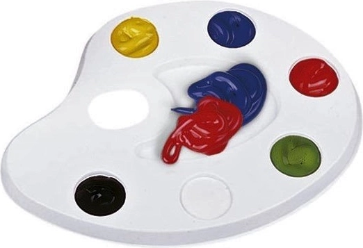 Paleta de pintura de plástico para 6 colores ASTRA