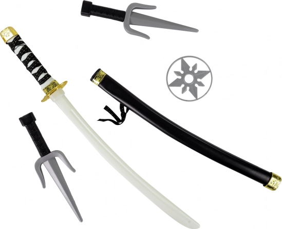 Set ninja con dagas y estrella arrojadiza