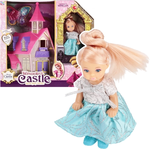 Castillo con muñeca y accesorios para niños