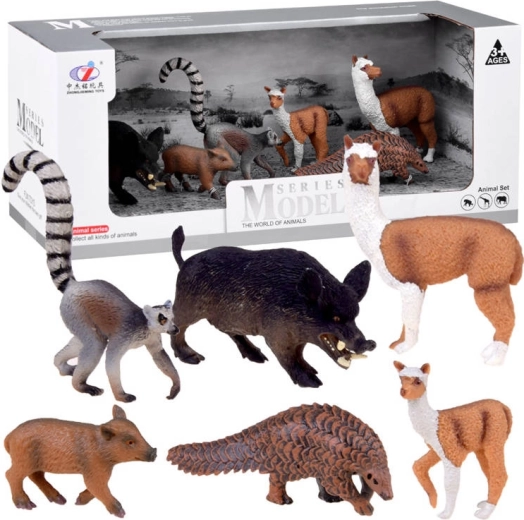 Set de figuras de mamíferos salvajes Safari - 6 unidades