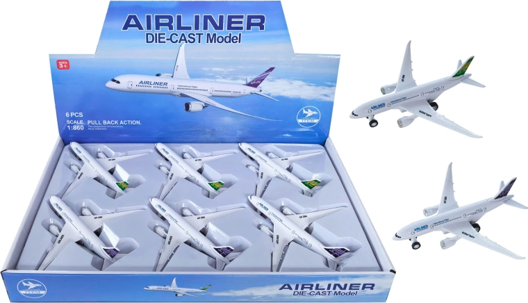 Modelo metálico de avión Airliner con mecanismo de retrofricción 1:660