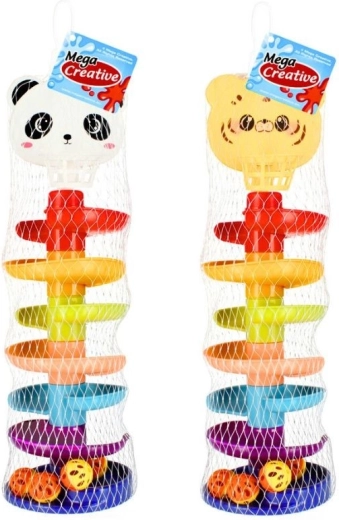 Pista de canicas para bebés con animalitos – panda y tigrito