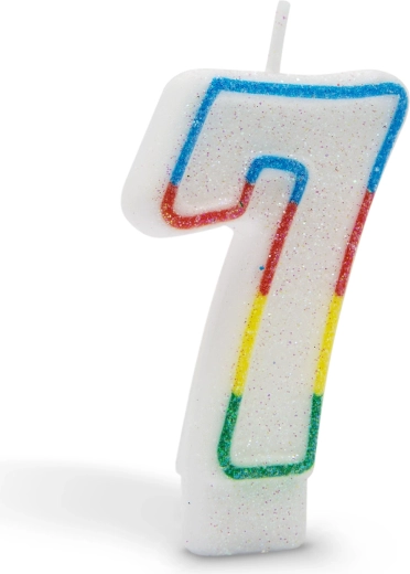 Vela para tarta con forma de número 7